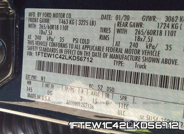 1FTEW1C42LKD56712 фото 10