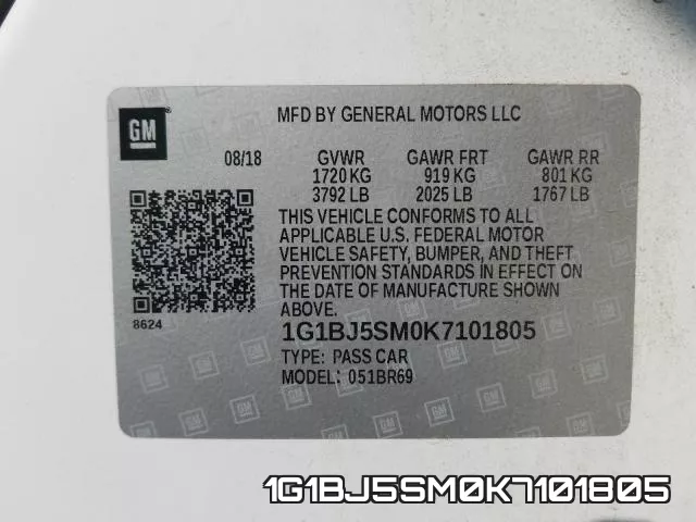 1G1BJ5SM0K7101805 фото 2