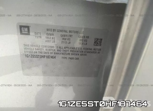 1G1ZE5ST0HF187464 фото 10