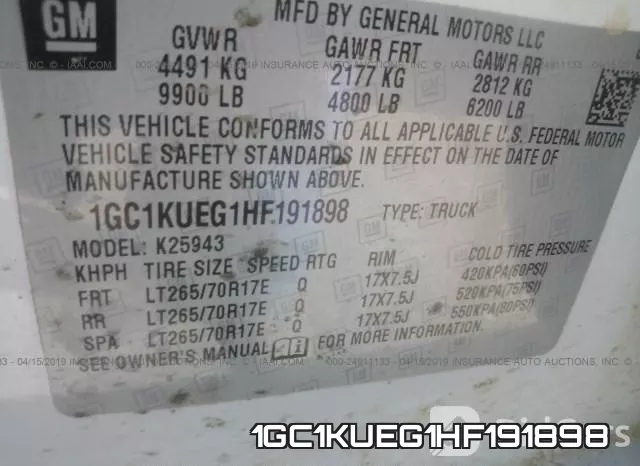 1GC1KUEG1HF191898 фото 10
