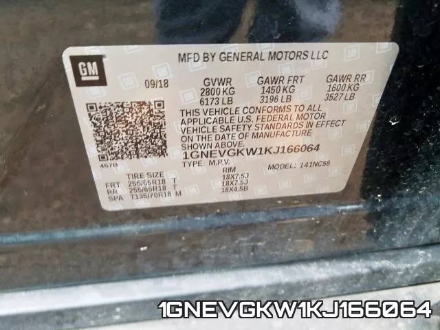 1GNEVGKW1KJ166064 фото 2