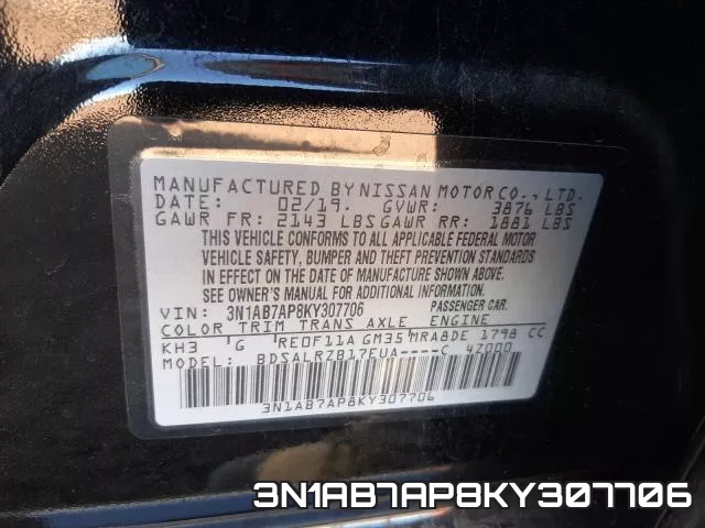 3N1AB7AP8KY307706 фото 2