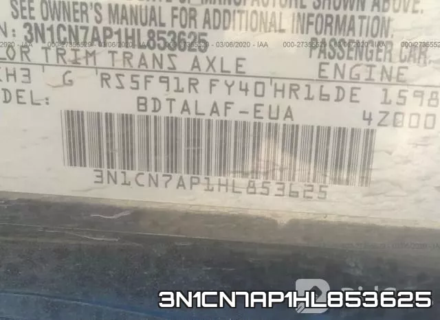 3N1CN7AP1HL853625 фото 10