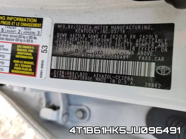 4T1B61HK5JU096491 фото 2