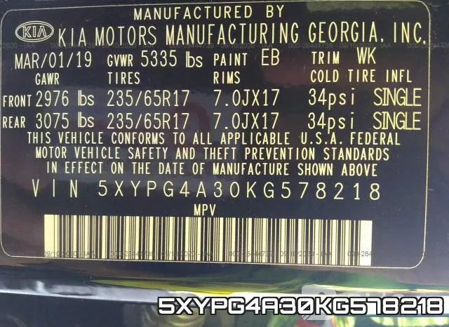 5XYPG4A30KG578218 фото 10