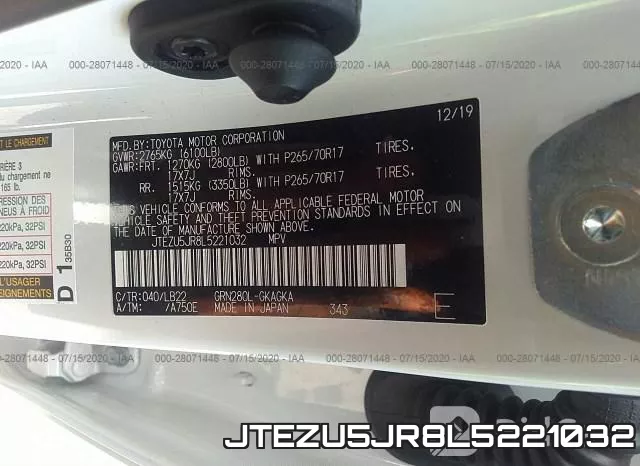 JTEZU5JR8L5221032 фото 10
