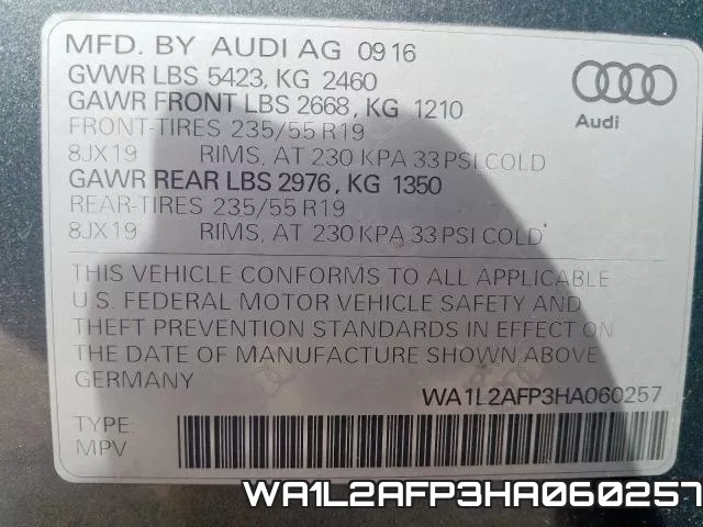 WA1L2AFP3HA060257 фото 2