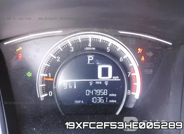 19XFC2F53HE005289 фото 7