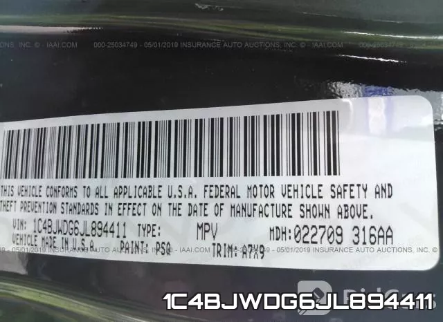 1C4BJWDG6JL894411 фото 10