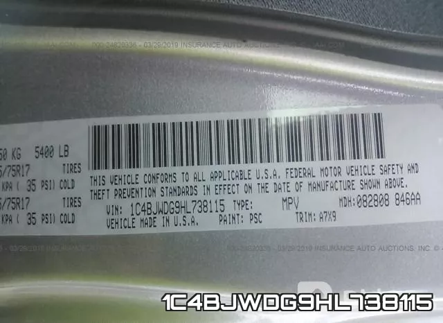 1C4BJWDG9HL738115 фото 10