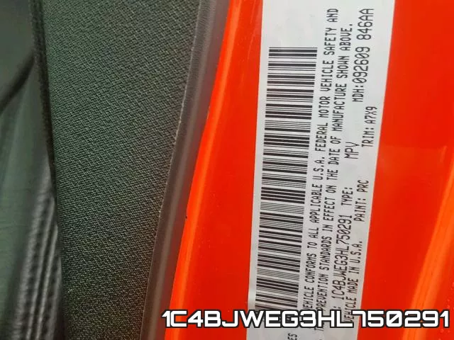 1C4BJWEG3HL750291 фото 2