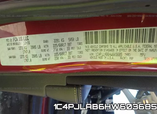 1C4PJLAB6HW603685 фото 10