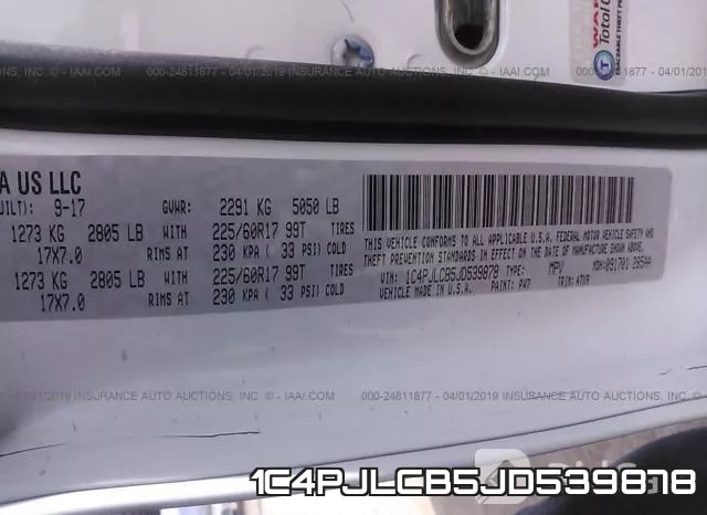 1C4PJLCB5JD539878 фото 10