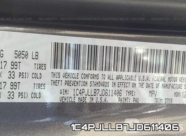 1C4PJLLB7JD611406 фото 10