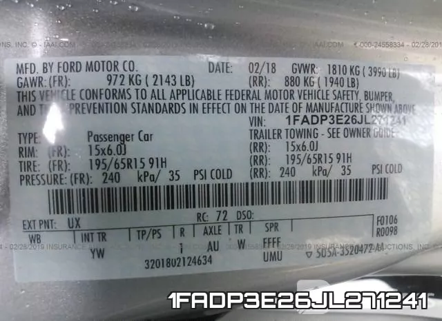 1FADP3E26JL271241 фото 10