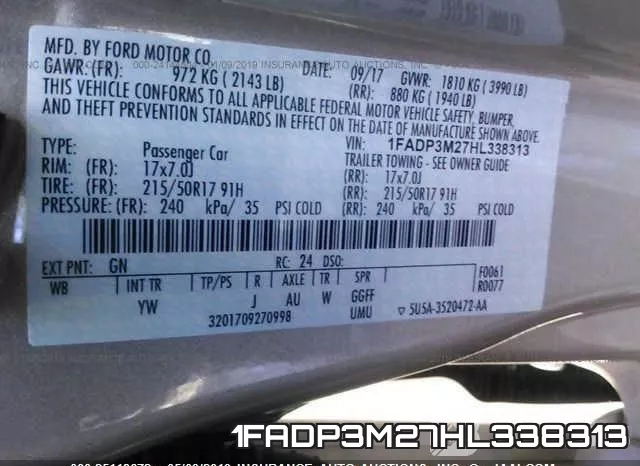 1FADP3M27HL338313 фото 10