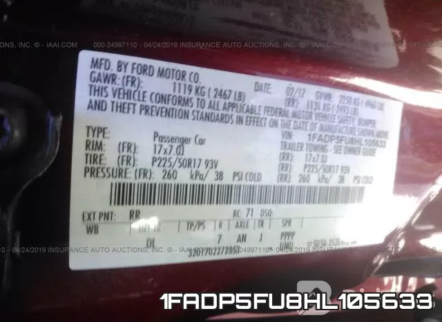 1FADP5FU8HL105633 фото 10
