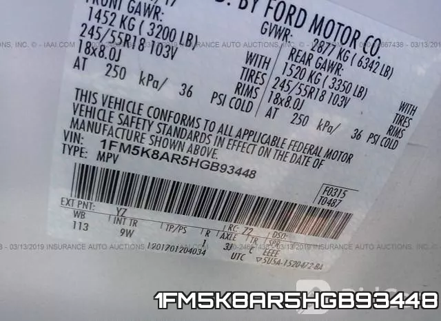 1FM5K8AR5HGB93448 фото 10