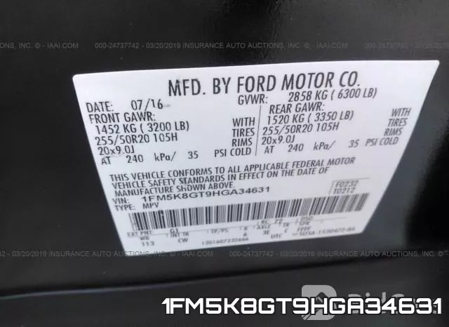 1FM5K8GT9HGA34631 фото 10