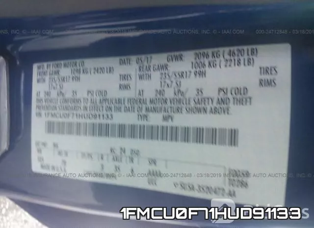1FMCU0F71HUD91133 фото 9