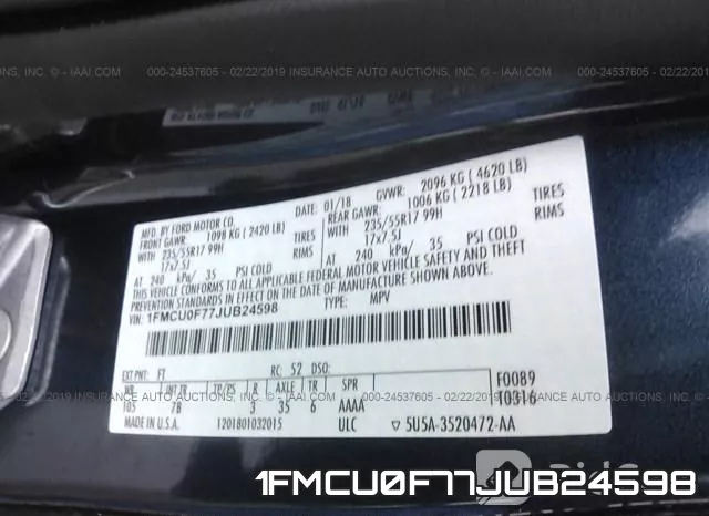 1FMCU0F77JUB24598 фото 10