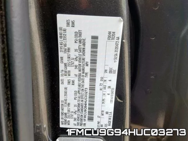 1FMCU9G94HUC03273 фото 2