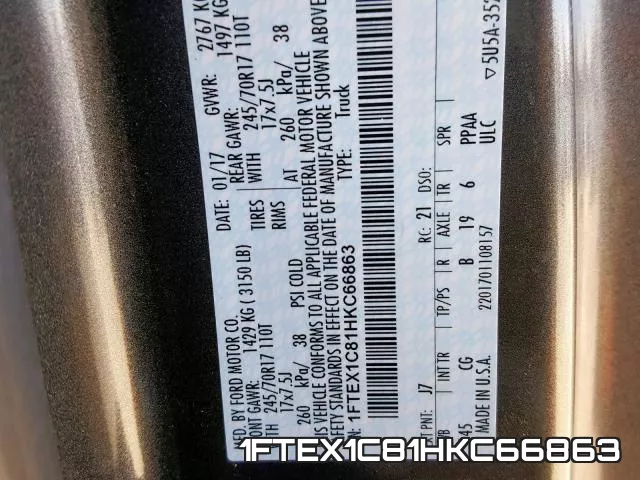 1FTEX1C81HKC66863 фото 2