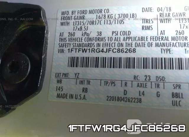 1FTFW1RG4JFC86268 фото 10