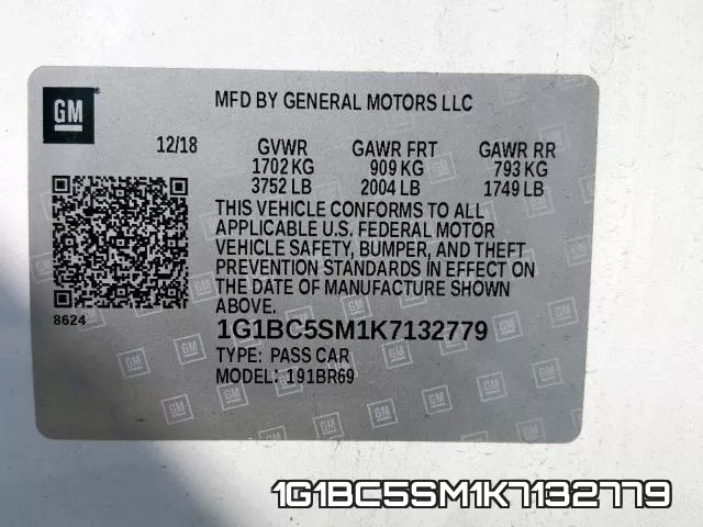 1G1BC5SM1K7132779 фото 2