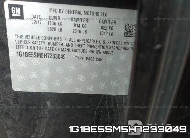 1G1BE5SM5H7233049 фото 10