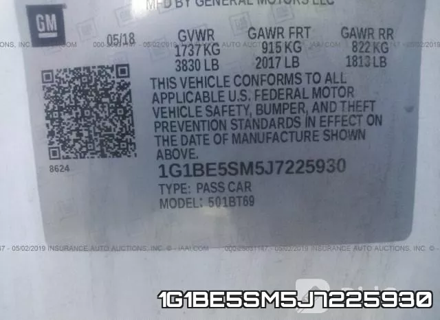 1G1BE5SM5J7225930 фото 10