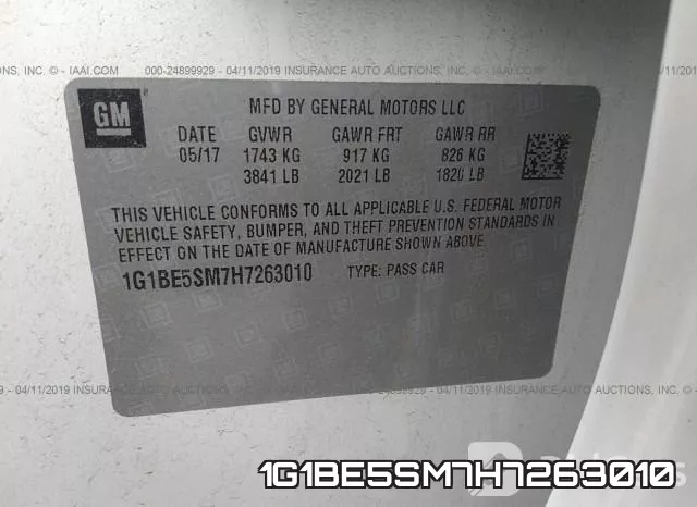 1G1BE5SM7H7263010 фото 10