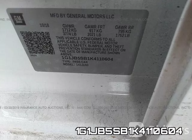 1G1JB5SB1K4110604 фото 10
