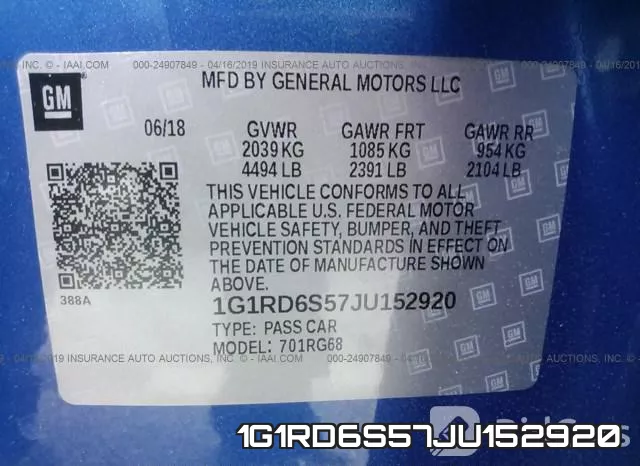 1G1RD6S57JU152920 фото 10