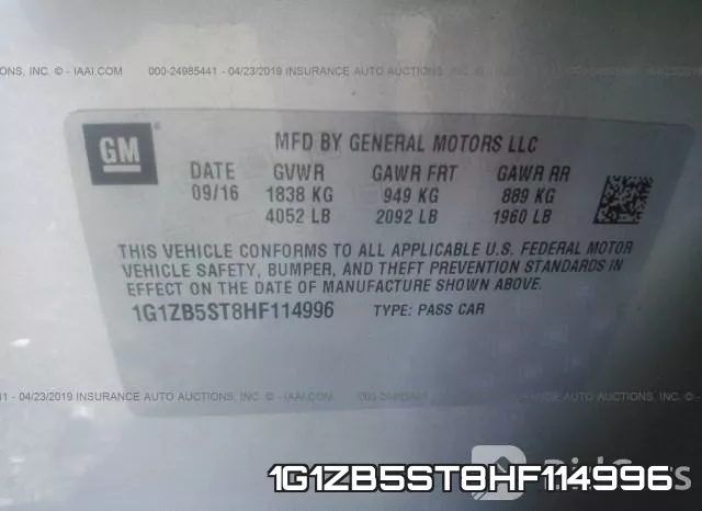1G1ZB5ST8HF114996 фото 10