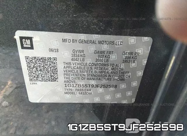 1G1ZB5ST9JF252598 фото 10