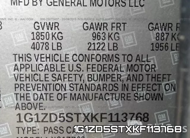 1G1ZD5STXKF113768 фото 10
