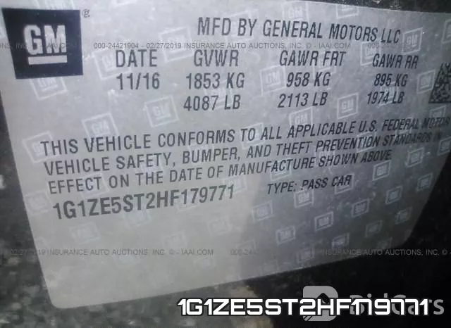 1G1ZE5ST2HF179771 фото 10