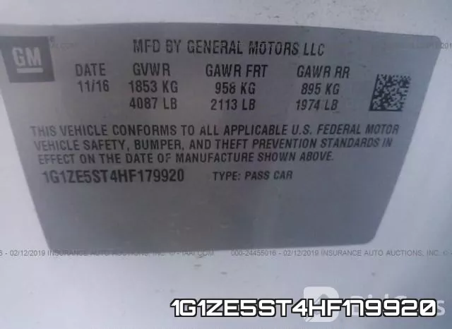 1G1ZE5ST4HF179920 фото 10