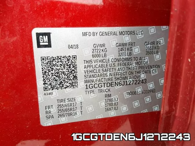 1GCGTDEN6J1272243 фото 2