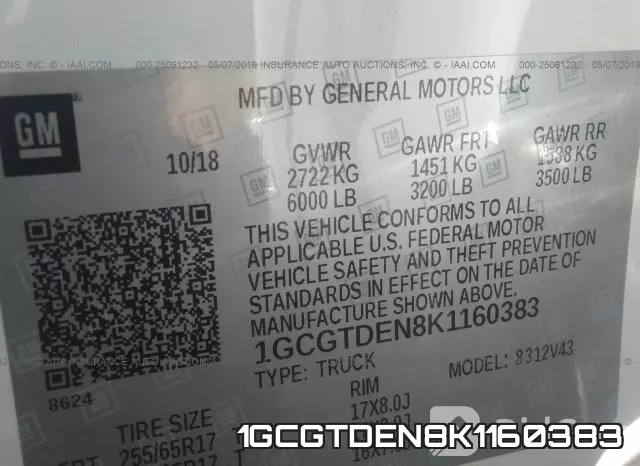 1GCGTDEN8K1160383 фото 10