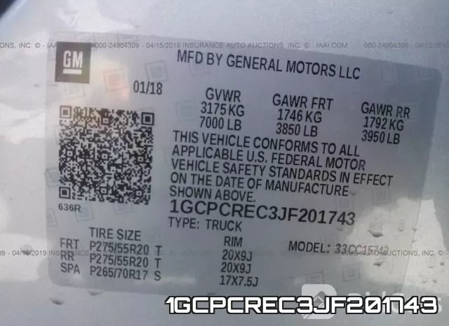1GCPCREC3JF201743 фото 10