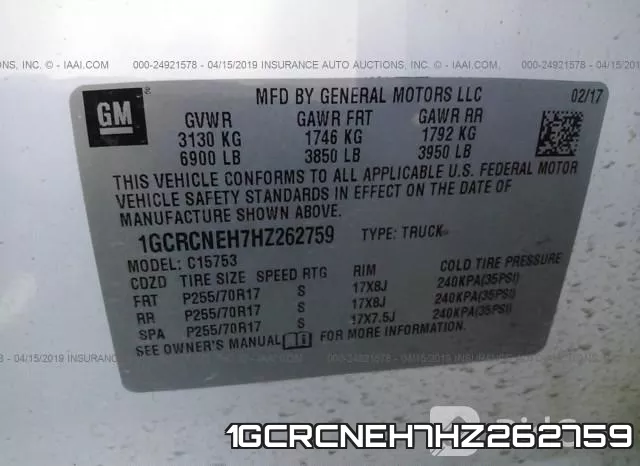 1GCRCNEH7HZ262759 фото 10