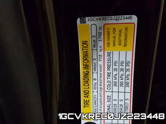 1GCVKREC0JZ223448 фото 2