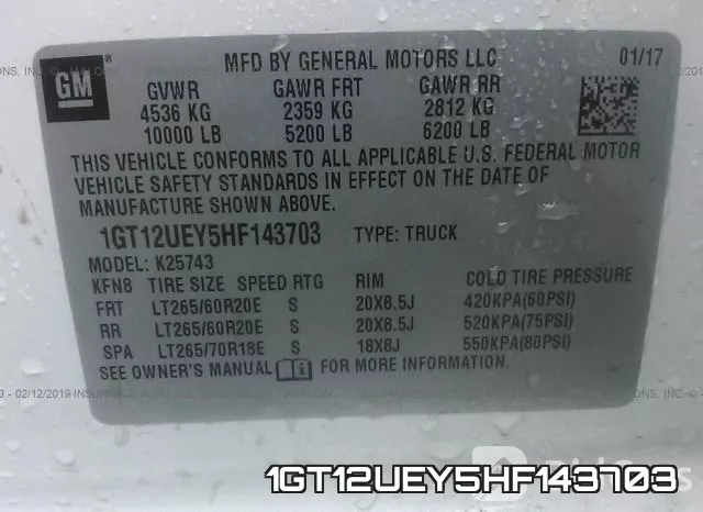 1GT12UEY5HF143703 фото 10