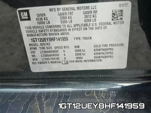 1GT12UEY8HF141959 фото 2
