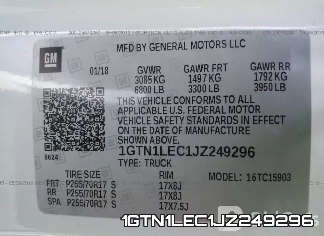 1GTN1LEC1JZ249296 фото 10