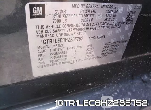 1GTR1LEC8HZ236752 фото 9