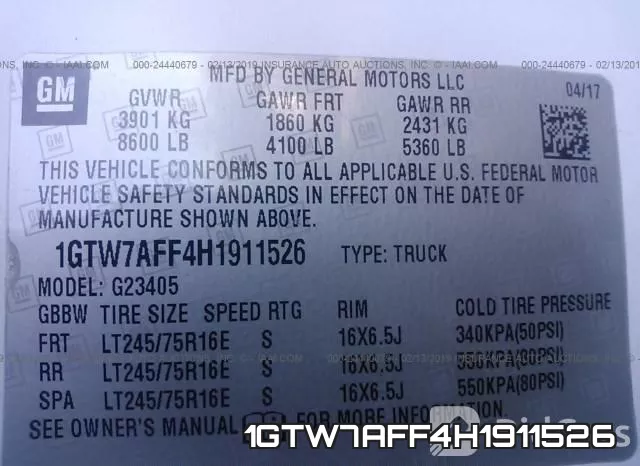 1GTW7AFF4H1911526 фото 10