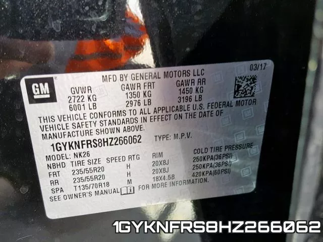 1GYKNFRS8HZ266062 фото 2